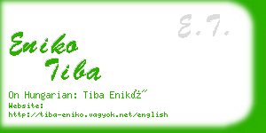 eniko tiba business card